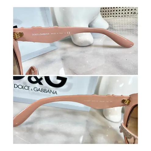 Dolce & Gabbana  Pink/Brown Gradient DG4267 Brocade Cat Eye Sunglasses