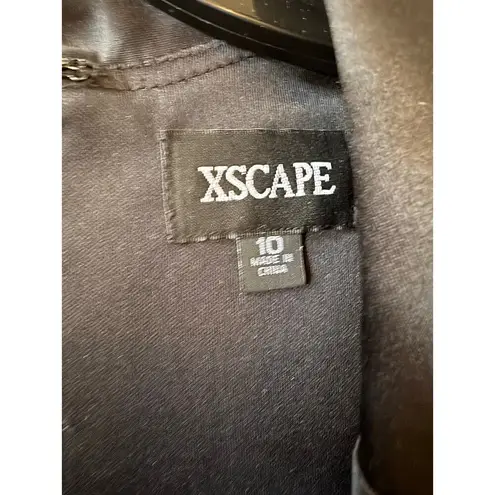 Xscape Evenings Sequin Long Sleeve Tux Ballgown (new) Sz 10 $298.00 retail Black - Image 5