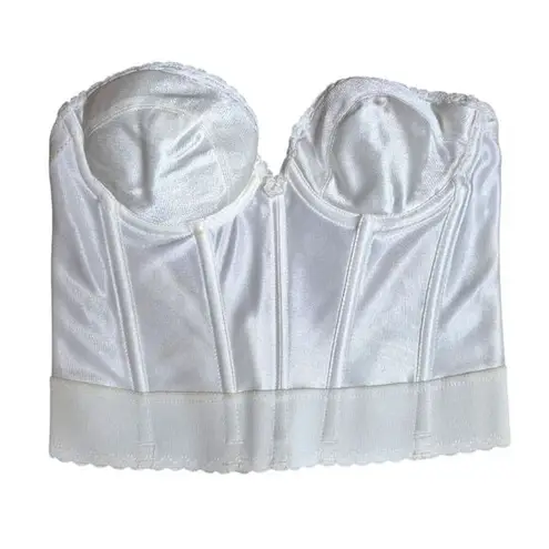 Vintage ILGW Union Made Corset Corset Bustier Petticoat Place Bra White Size 34B