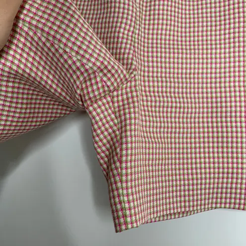 Alexa Chung High Waisted Plaid Womens Long Shorts US 6 Pink