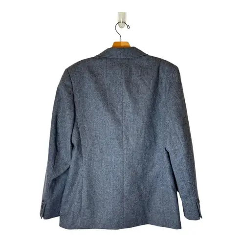 Pendleton Blazer Women 10 Gray Virgin Wool Single Breasted 3 Button Close Preppy