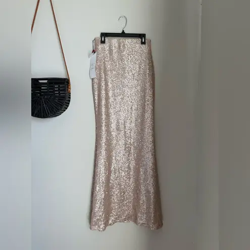 NWT Glitter Fox LA Gold Sequin Maxi Skirt/Mermaid Tail