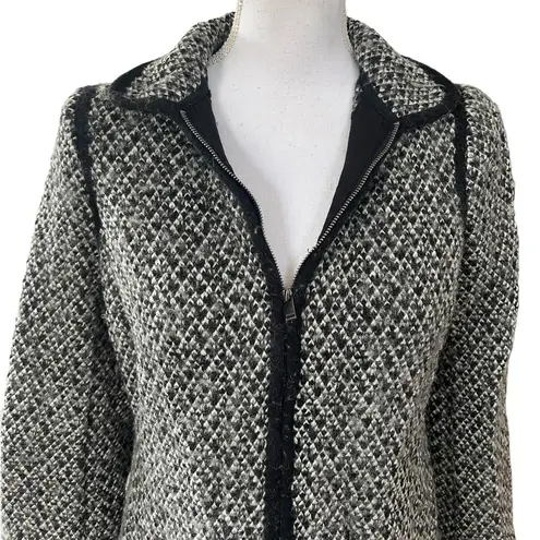 Talbots  Marled Wool Coatigan Stand Collar Coat Sweater Knit Medium Petite