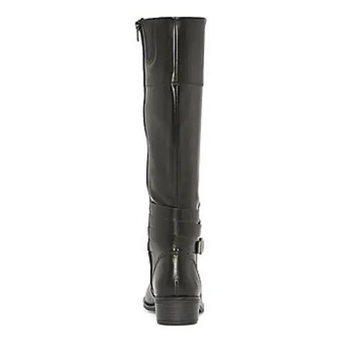 st. john's bay  Womens Douglas Stacked Heel Riding Boots (Memory Foam)