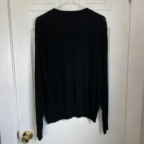 Monrow black quarter snap sweater style HT0545 womens size L Size L