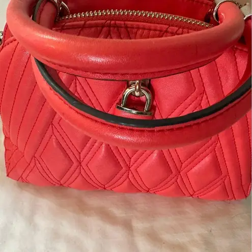 Guess NWOT Tangerine Quilted Leather Crossbody Satchel/Shoulder Bag