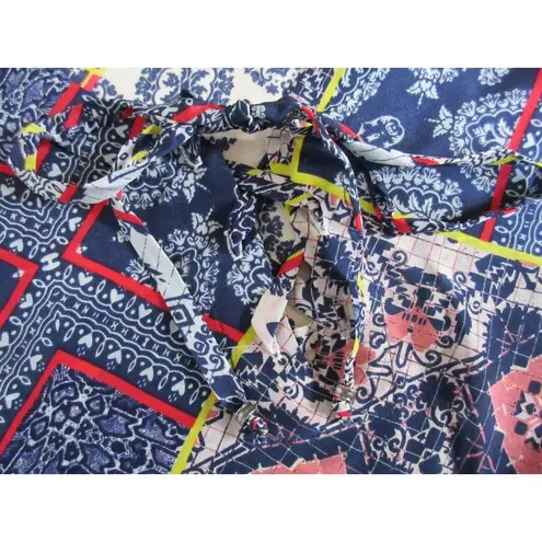 Gypsy 05 NWT Bima Printed Silk Lace Front Dolman Sleeve Shift Mini Dress M $242