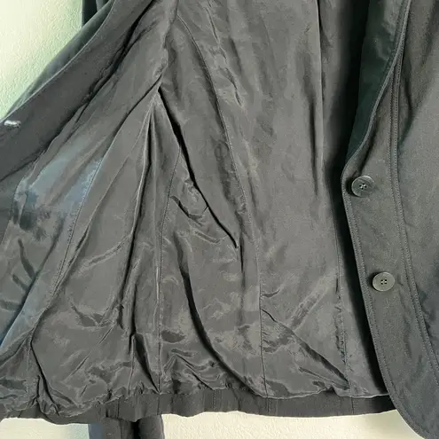 Lafayette 148 NY Women’s Black Wool Lightweight Blazer 8 Classic Office Workwear