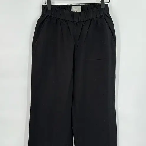 Everlane NWOT  Black Organic Cotton Pull On Wide Leg Easy Pants Small