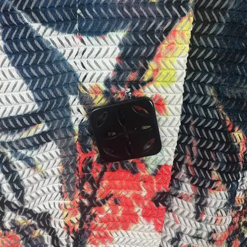 Ali Miles Tunic Cardigan Sweater Womens Small Multicolor Button Up‎ Knit Artsy S