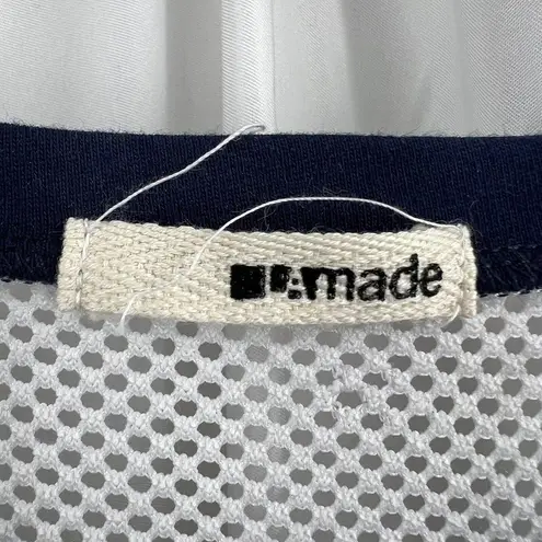 LA Made  Mesh Blue White Short Sleeve Shirt Large estimated