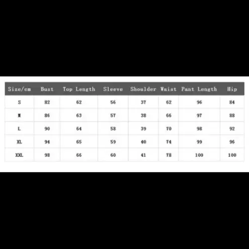 Two Piece Long Sleeve Shirt Top Pants Joggers Set Black