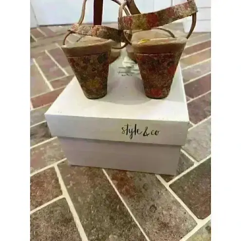 Style & Co  Floral Print Wedge‎ size 9.5 NWB