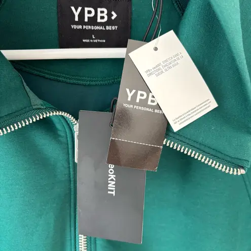 YPB Your Personal Best Neoknit 1/2 Zip Pullover Emerald Green Abercrombie Active Size L