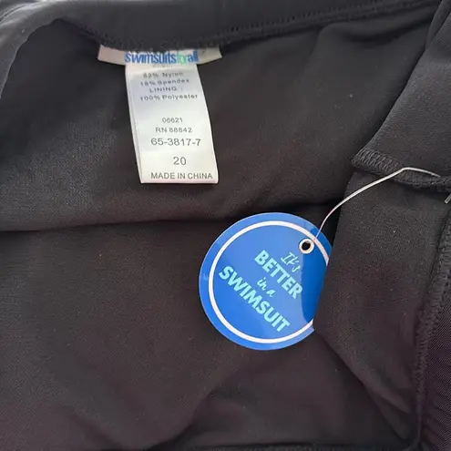 Swimsuits For All Fringe Sarong Skirt Black NEW Size 20