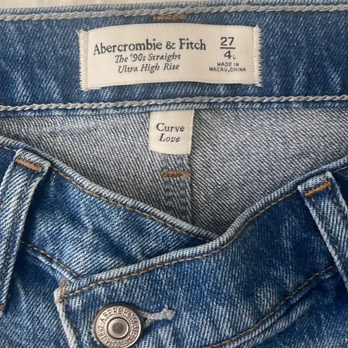 Abercrombie & Fitch  Curve Love Jean The 90’s Straight Ultra High Rise Size 27/4L - Image 4