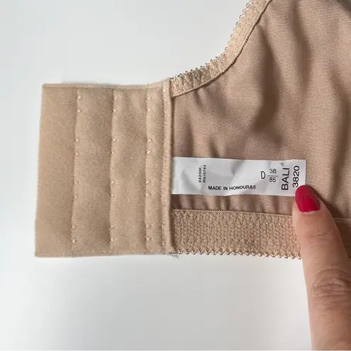 Bali Nude Beige Satin Wireless No Padding Classic Support Bra 38D NWT DF3820