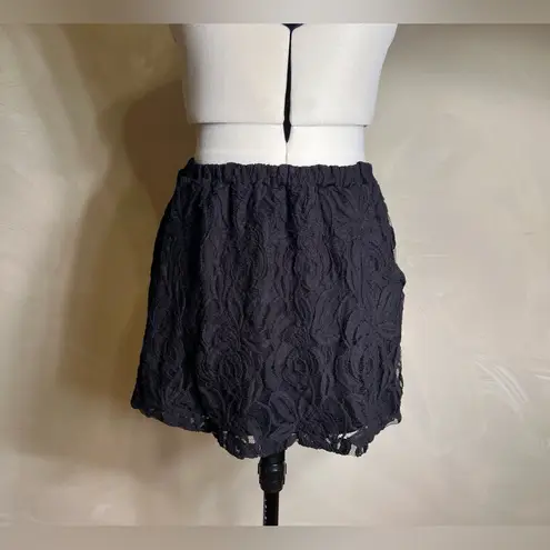 Women’s Flirty Lace Linned W/Stretch Waist Floral Black Mini Skirt, USA|Size:S