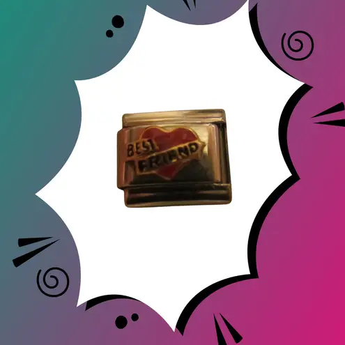 Vintage Nomination Italy Stainless Steel Best Friend Charm