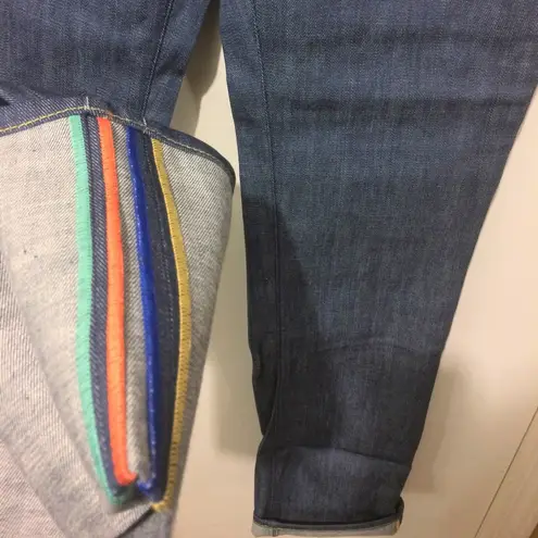 Replay women's size 31 multicolor roll cuff JUSHMANN "Made With Love" dark jeans Blue