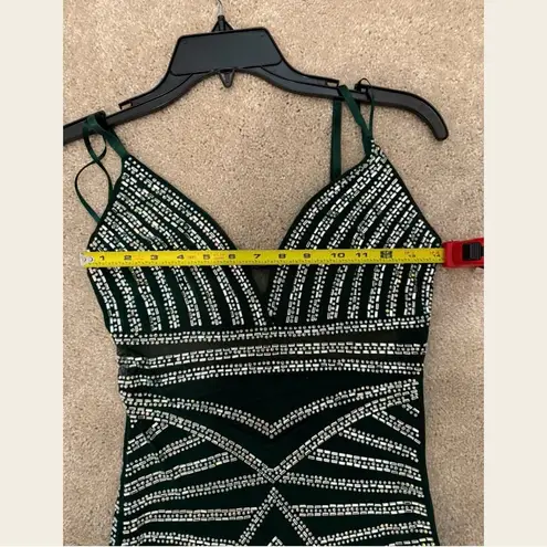 Windsor Elegant Green and Silver Evening Gown