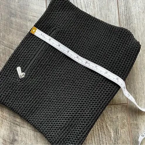 The Sak Original Crochet Knit Black Purse Shoulder Bag Medium Handbag