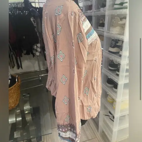 Mudd  Pink Wrap Blouse Relaxed Style