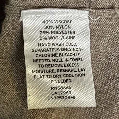 Caslon  Nordstrom Womens Sz S Cowl neck Tunic Sweater Beige Oatmeal Casual Fall