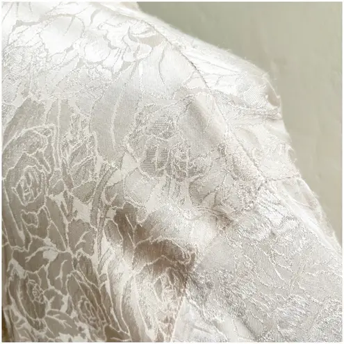 Frederick's of Hollywood Vintage Nightgown Button Front Floral Size 16 Champagne