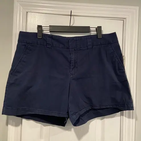Tommy Hilfiger  Size 14 Navy Blue Cotton Chino Shorts Pockets Zip Up