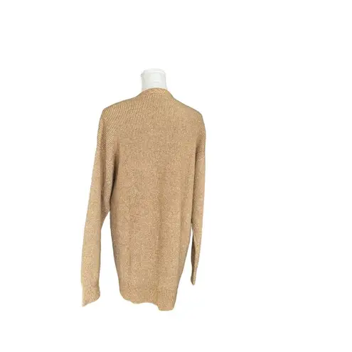 INC International Concepts Women's Sequined Long Button Up Cardigan Size L Tan Size L