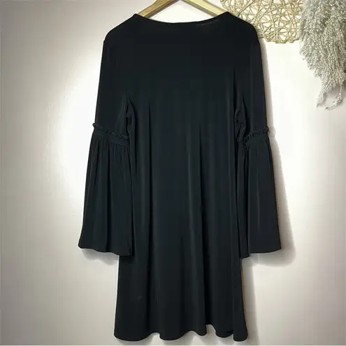 Karen Kane Flared Sleeve Swing Mini Dress (Black) - Large