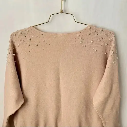 Siren Lily Maternity Jewel Sweater Plus Size 1X Cream Batwing Sleeve