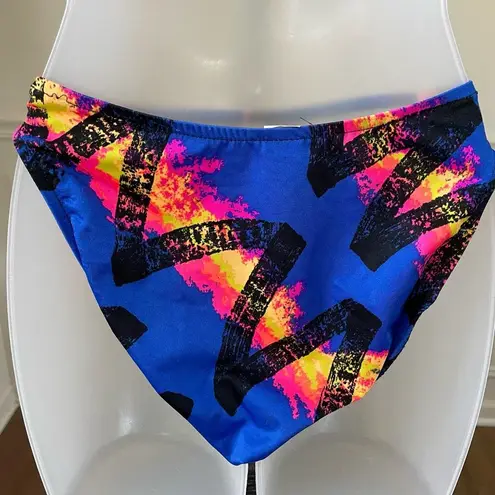 Vintage 80s Pacific Connections St Tropez Bikini Swimsuit M Blue Size M