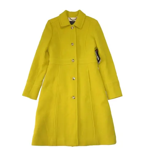 J.Crew NWT  Tall Classic Lady Day Coat in Warm Chartreuse Doublecloth Wool 4T - Image 3