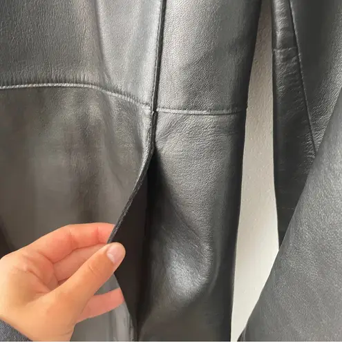 Anne Klein  Genuine Leather Trench Coat