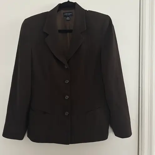 Anne Klein Brown blazer suit jacket  10P