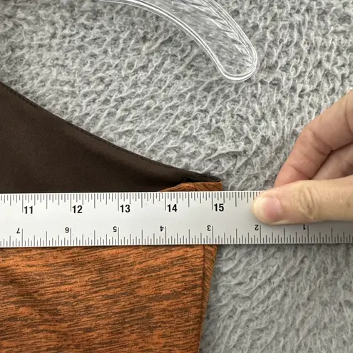 A Byer Y2K A. Byer Halter Top Beaded Heathered Orange Retro Boho Women's Medium