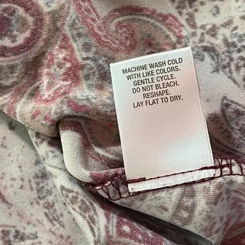 Roz & Ali Sleeveless Paisley Print Blouse - Large