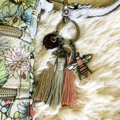 Sakroots Floral Crossbody Bag with ID Lanyard and Bee Keychain Boho Purse