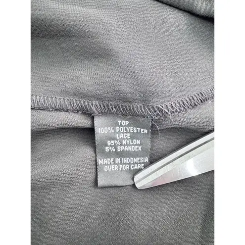 Alyx Black Lace Detail Long Sleeve Blouse Women’s Size L Dark Academia Gothic Size L