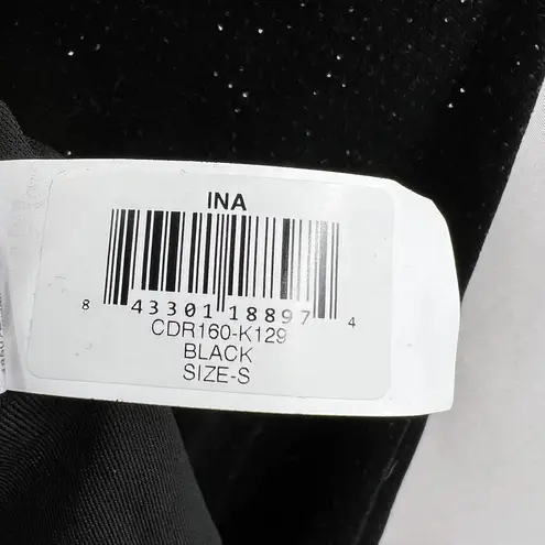 Dress the Population Cosmopolitan x  Dress Black Sparkle V Neck Flare Small New