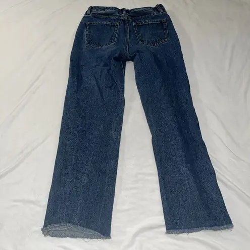 Brandy Melville  Small High Waisted Straight Leg Jeans Medium Blue