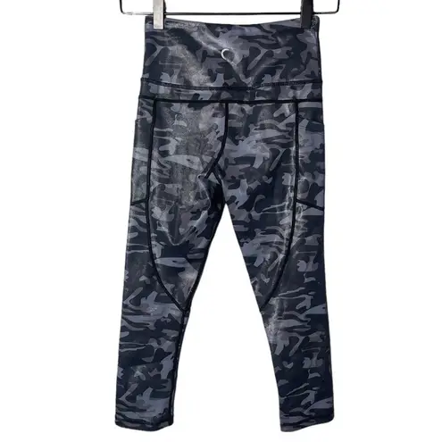 Zyia Active Women’s Size 2 Camo Metallic Pocket Light n Tight Hi-Rise Leggings