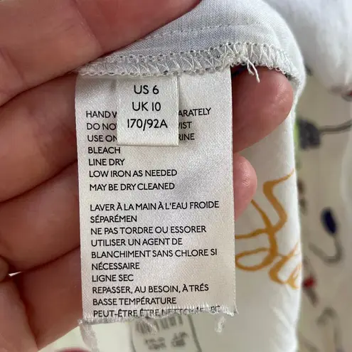 Maeve Anthropologie Winter Snow Day Ski Pass Blouse White Size 6