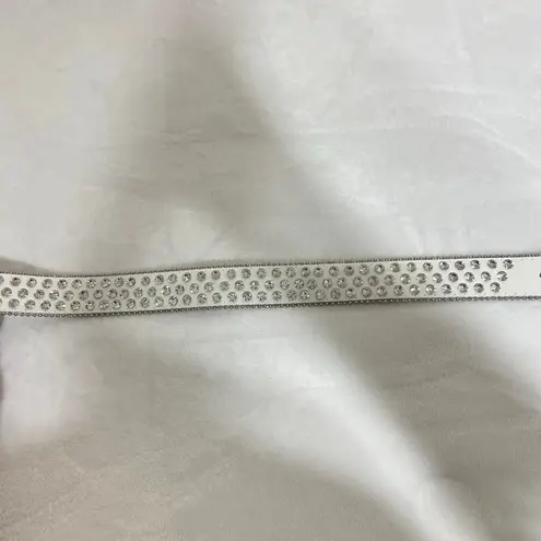BKE Western White Glitz Rhinestone Belt XL NEW