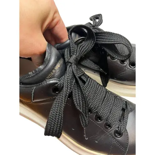 Alexander McQueen Black Leather Platform Sneakers Sz. 39.5 (US 9.5)