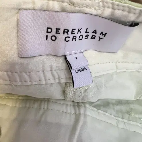 Derek Lam 10 Crosby Green Eyelet Mila Utility Pant Ankle Size 2 New