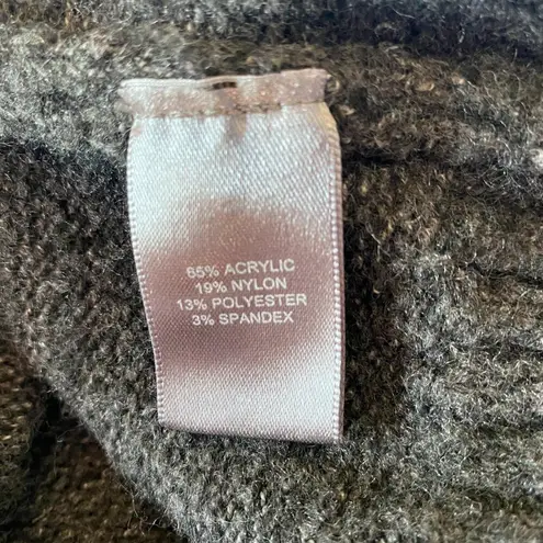 Marled Reunited Marled women's S charcoal quarter zip mock neck soft stretchy pullover sweater