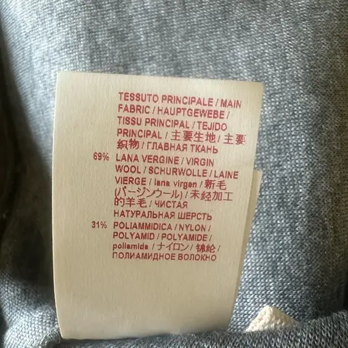 Marni Gray Tunic Dress Wool Sideswept Hem Symmetrical Minimalist IT 42/US 6 Silver